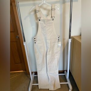 Dex Cream Utility Overalls Jumpsuit